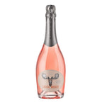 Bottle of Loose Moose sparkling wine on a white background