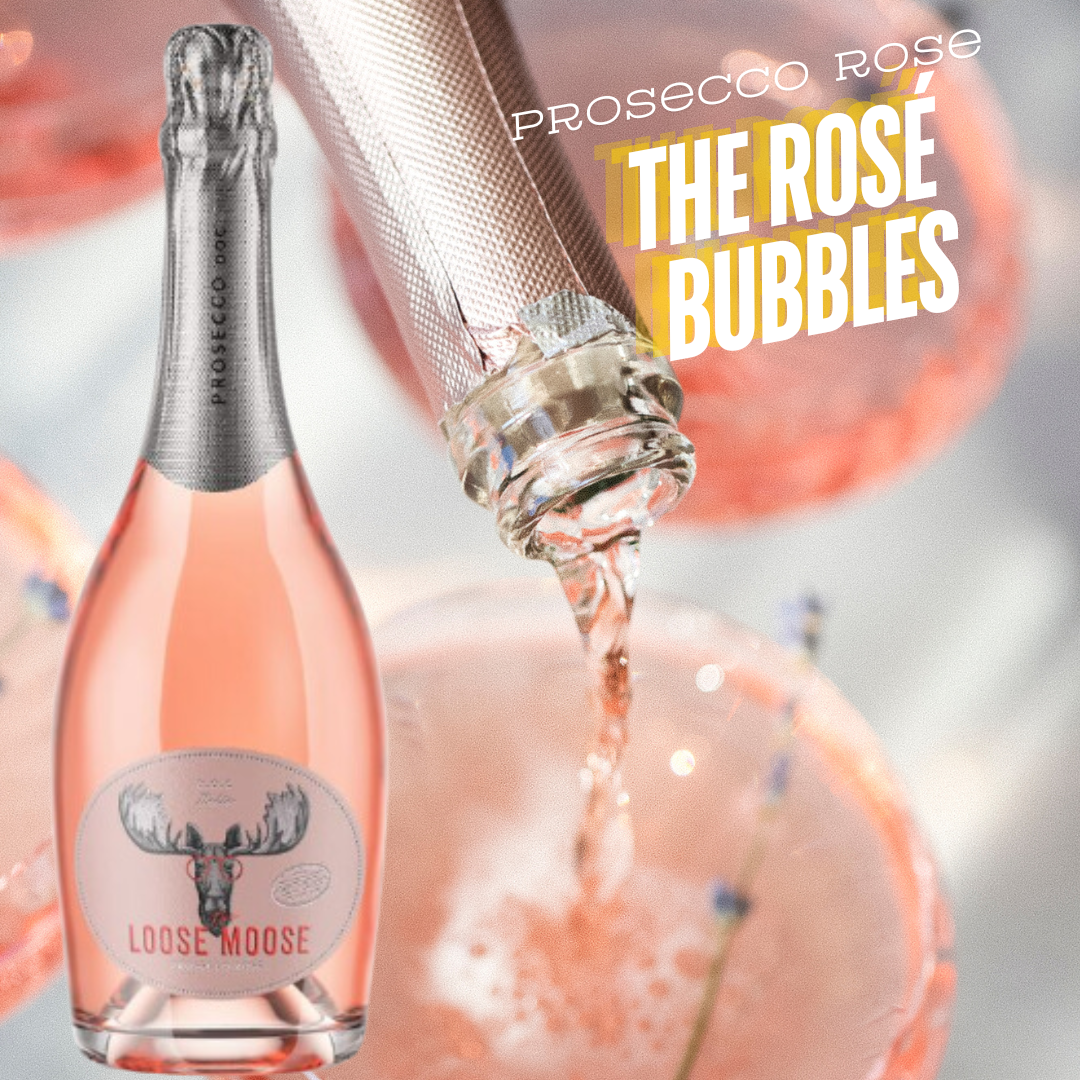 Italian Prosecco DOC Rosé playful visual